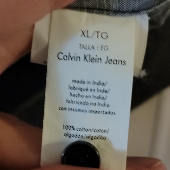 Calvin Klein Button Down Shirt Sz XL 100% Cotton - Picture 6 of 7